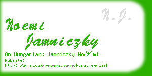 noemi jamniczky business card